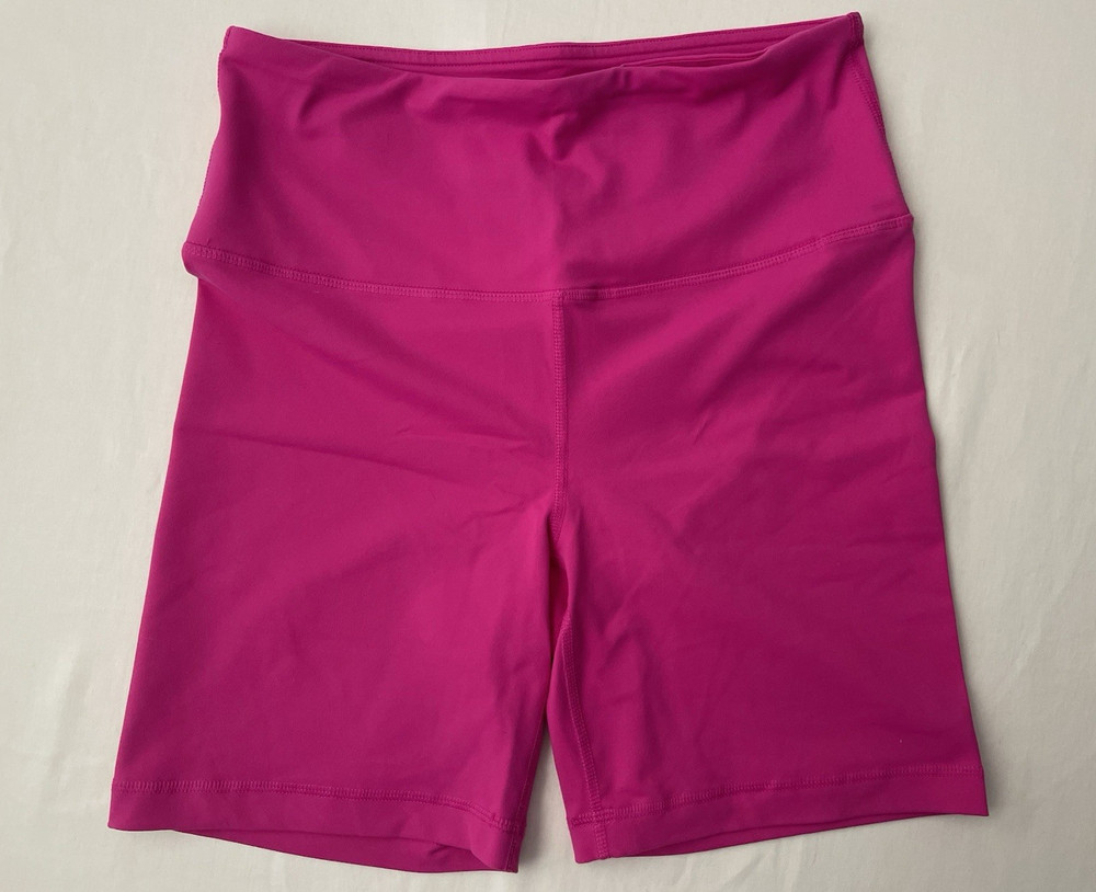 90 Degree by Reflex Women’s Pink Stretch Biker  Shorts, Size Large