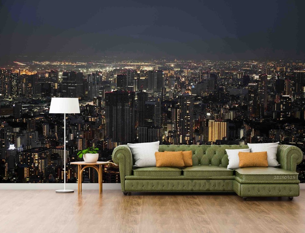 3D City Night View Wall Murals Wallpaper Murals Wall Sticker 12