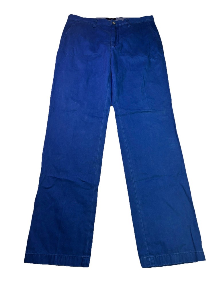 Nautica Men’s Deck Pants Blue Size 34x34 Preppy Flat Front Chino