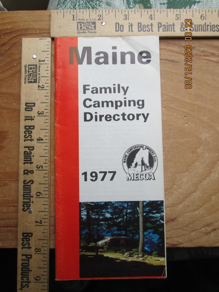 maine family camping directory 1977 MECOA