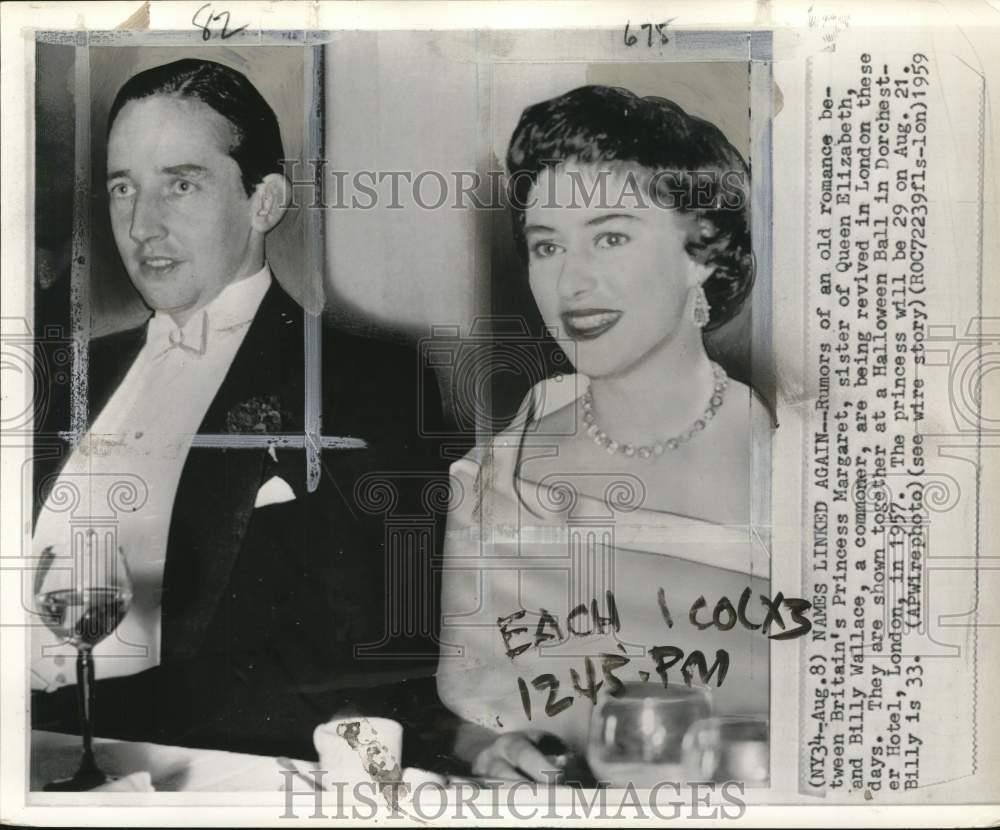 1957 Press Photo Princess Margaret of England with Bill Wallace in London
