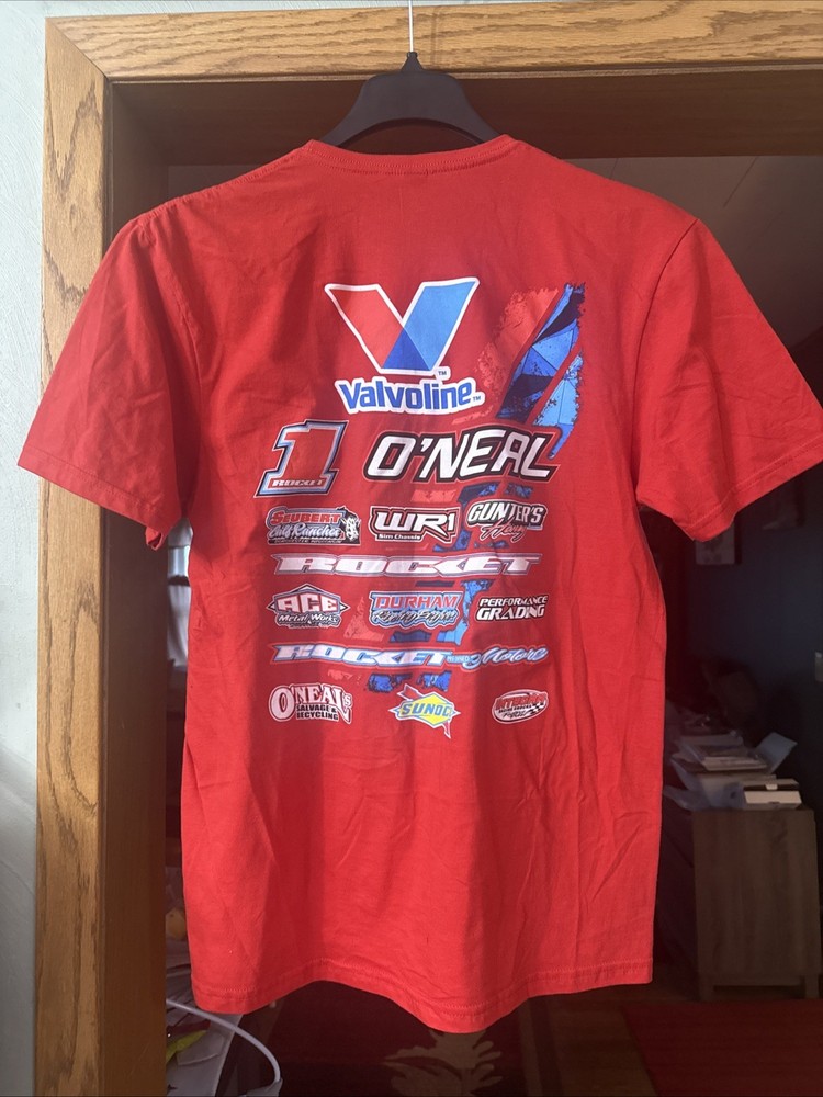 Hudson O’Neal Valvoline Rocket 1 Dirt Late Model The New Deal Shirt Size Large
