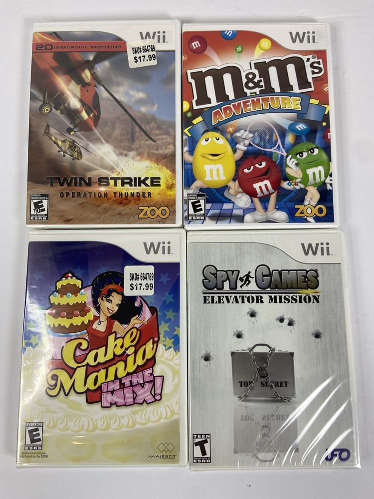 Nintendo Wii Games Lot Of 4 Family Game Night Bundle – Kid Friendly Resealed