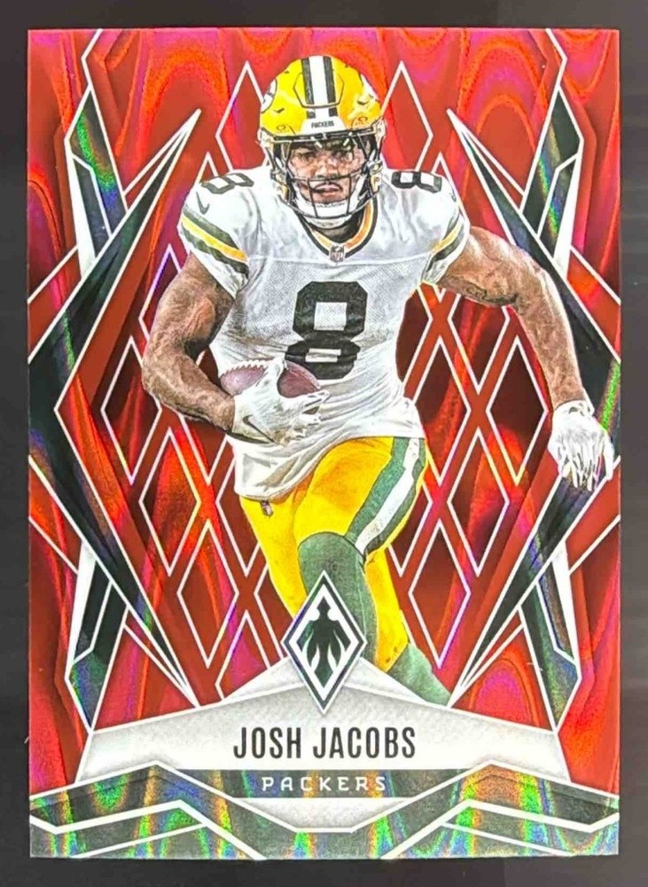 2025 Panini Phoenix Josh Jacobs #5 Red Seismic /99 Packers