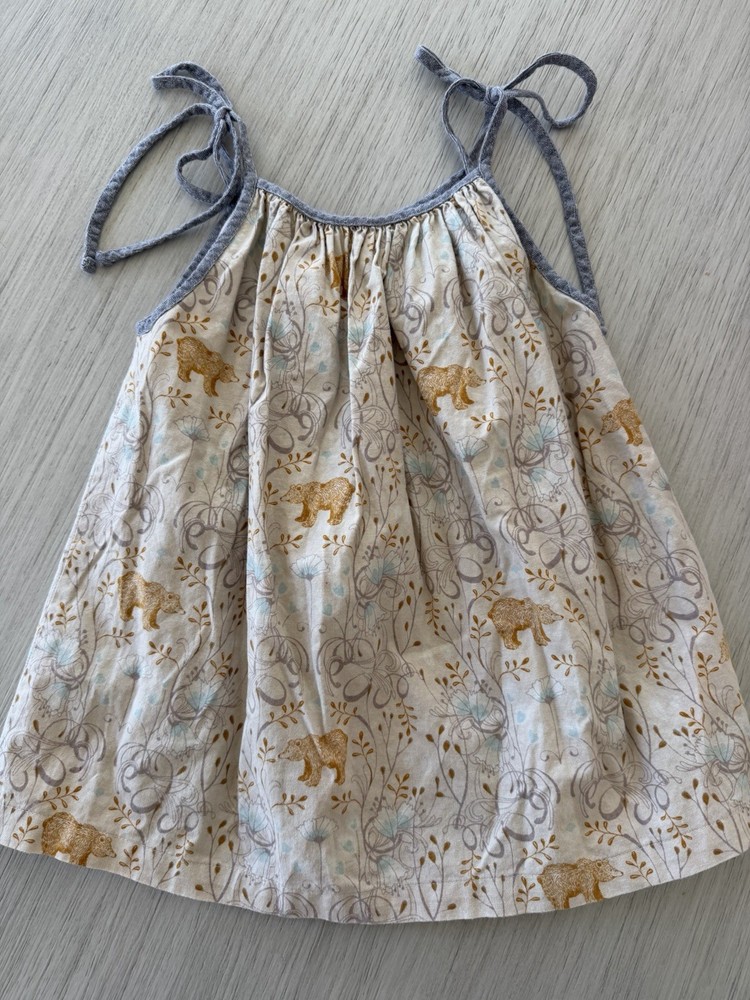 Hannah Kate Girl’s Dress / Top, Size 5, Woodland bears, 100% Cotton, EUC