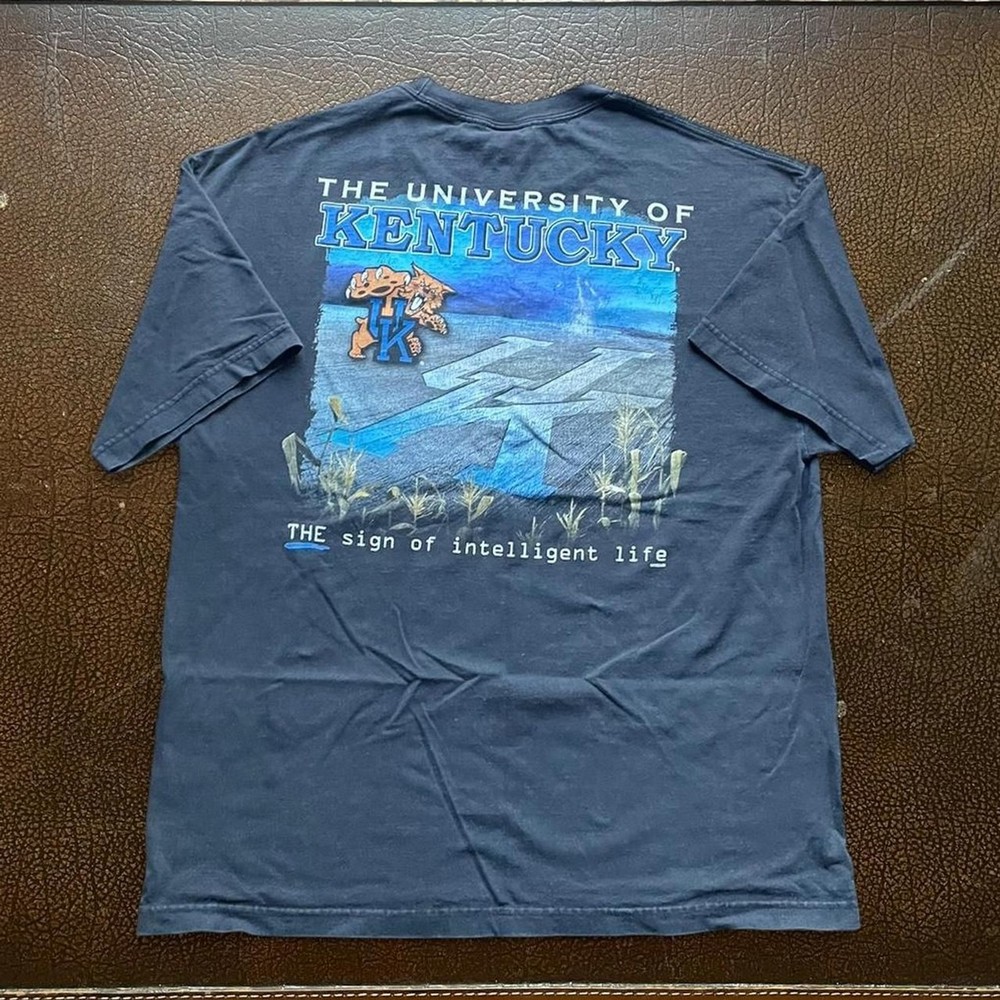 Vintage 2000s Kentucky Wildcats UK Shirt Mens XL Blue Rivalry Y2K Graphic