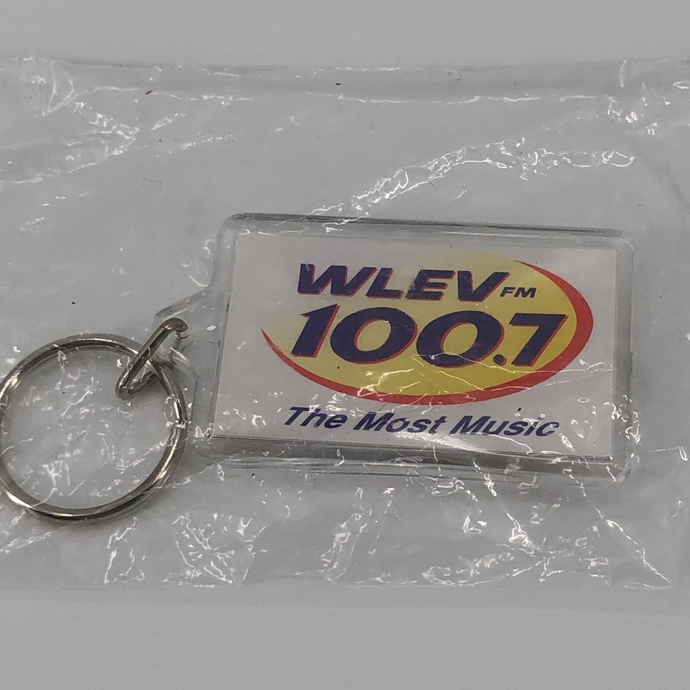 WLEV 100.7 FM Custom The Most Music Acrylic Keychain Advertising  