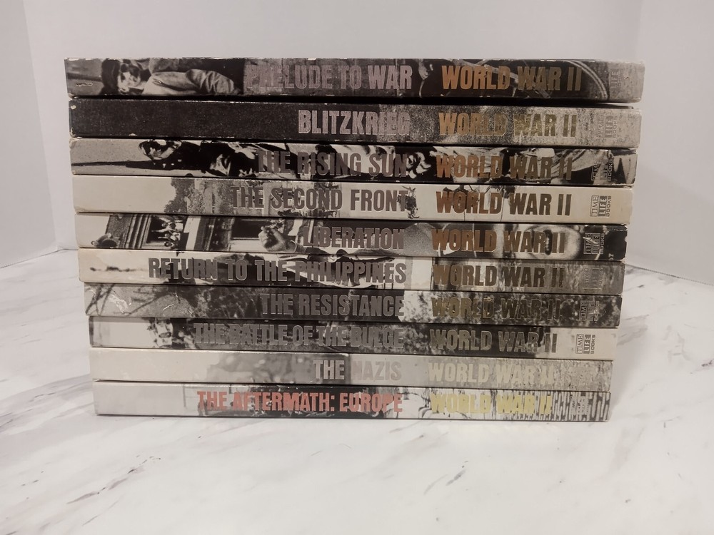 Time Life Books World War II (2) History - Hardcover Book Lot Of 10