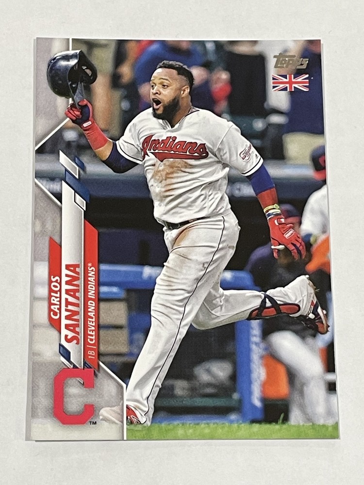 2020 Topps UK Edition Baseball #20 - Carlos Santana - Cleveland Indians