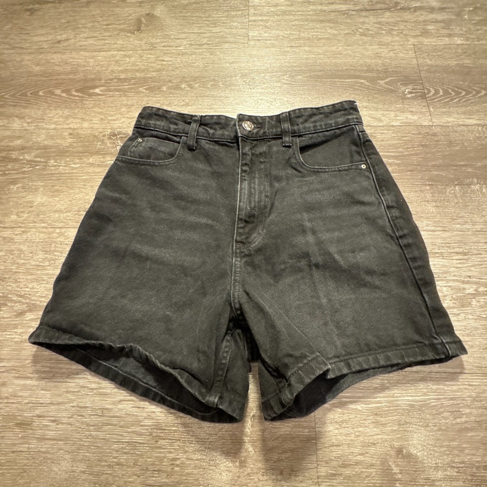 Zara Shorts Womens 6 Black Denim Cotton Lounge Casual 28 5
