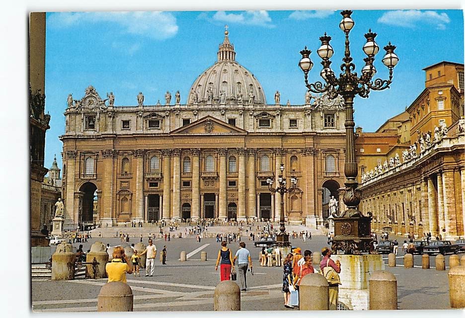 Postcard St. Peters Basilica Rome Italy