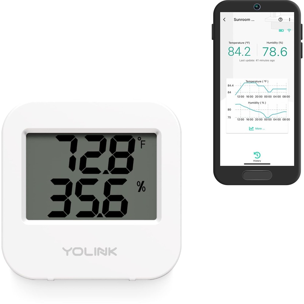Smart Wireless Temperature & Humidity Sensor, Wide Temp Range for Freezer, Fr...