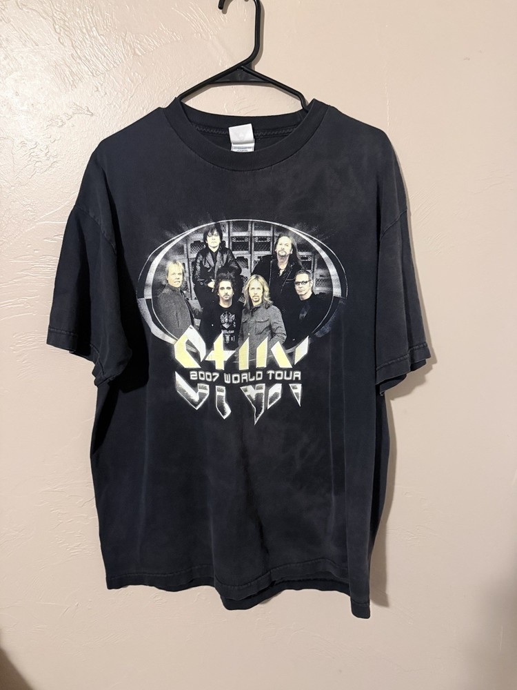 STYX 2007 World Tour Concert T-Shirt Black Vtg Band Tee Men XL Double-sided New