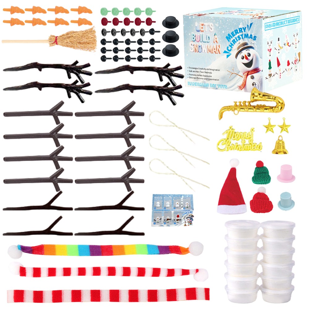 Snowman Air Dry Clay for Kids Art Crafts Christmas Stocking Stuffers for Kids