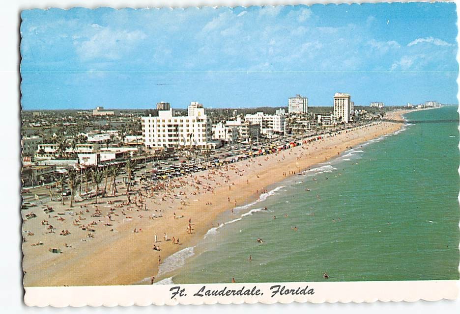 Postcard Aerial View Fort Lauderdale Florida USA