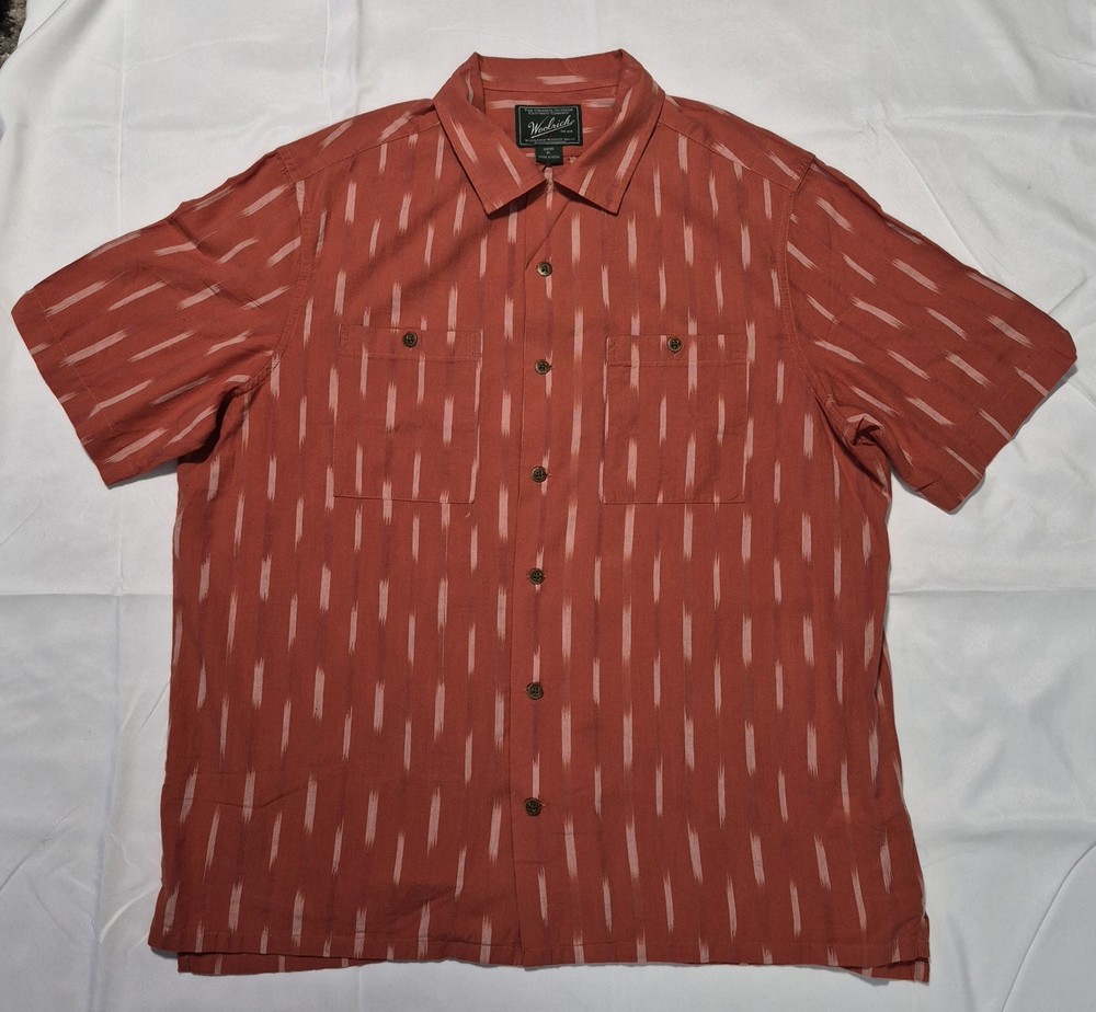 Woolrich Altitude Men's Button-up Shirt Men's XL Rust color Summer Cotton