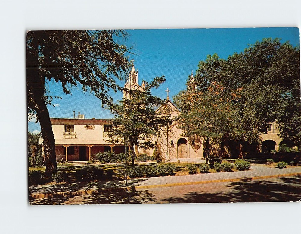 Postcard San Felipe De Neri Church, Old Town Plaza, Albuquerque, New Mexico