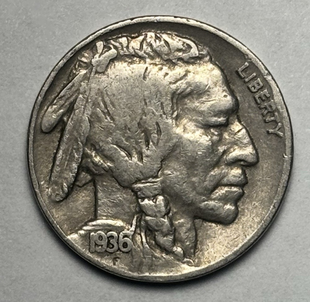 1936 Indian Head, Buffalo Nickel. Bold Date!!  Really Nice Coin!!