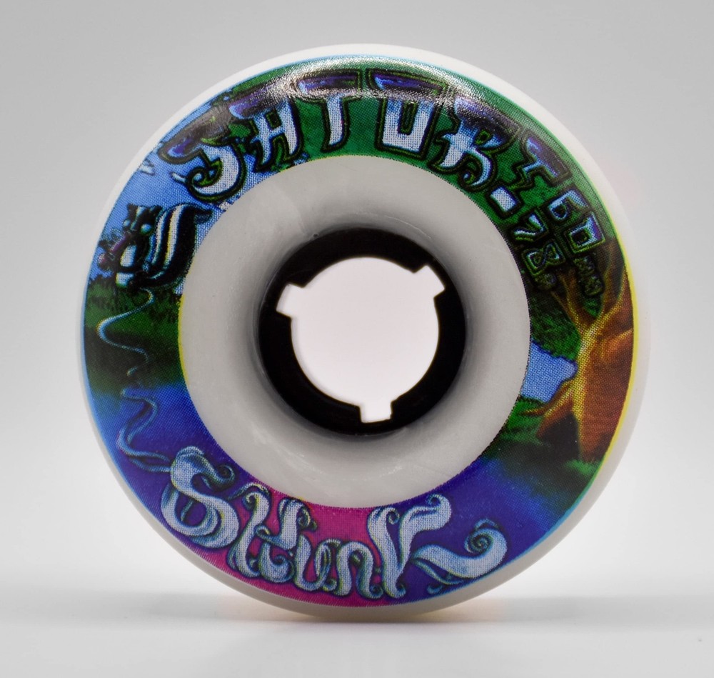 Satori Movement Goo Ball Skunk Clear White Skateboard Wheels 60mm 78a (Set of 4)