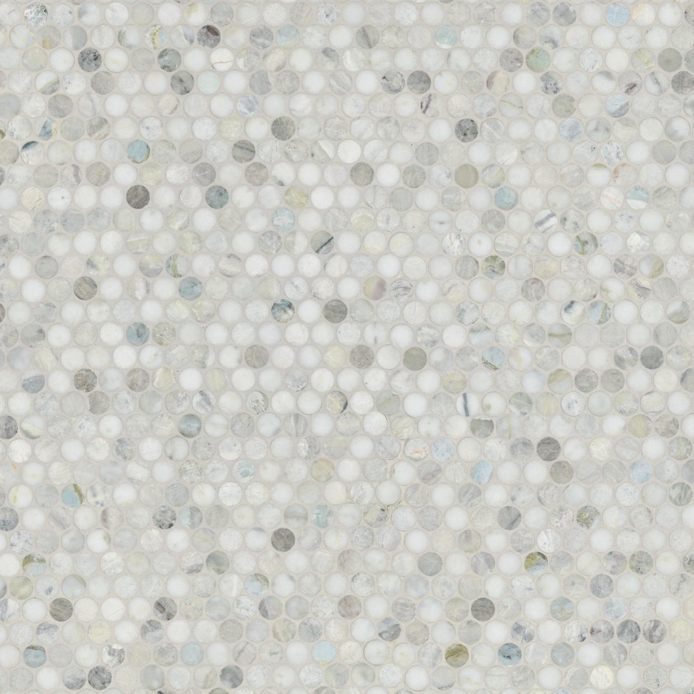 Cloudland Round Pattern 12x12 Polished Marble Mosaic Tile for Floor and Wall