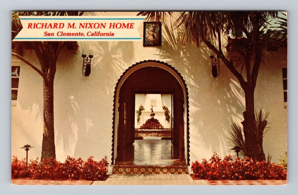 California CA San Clemente Richard M Nixon Home Entrance Vintage Postcard