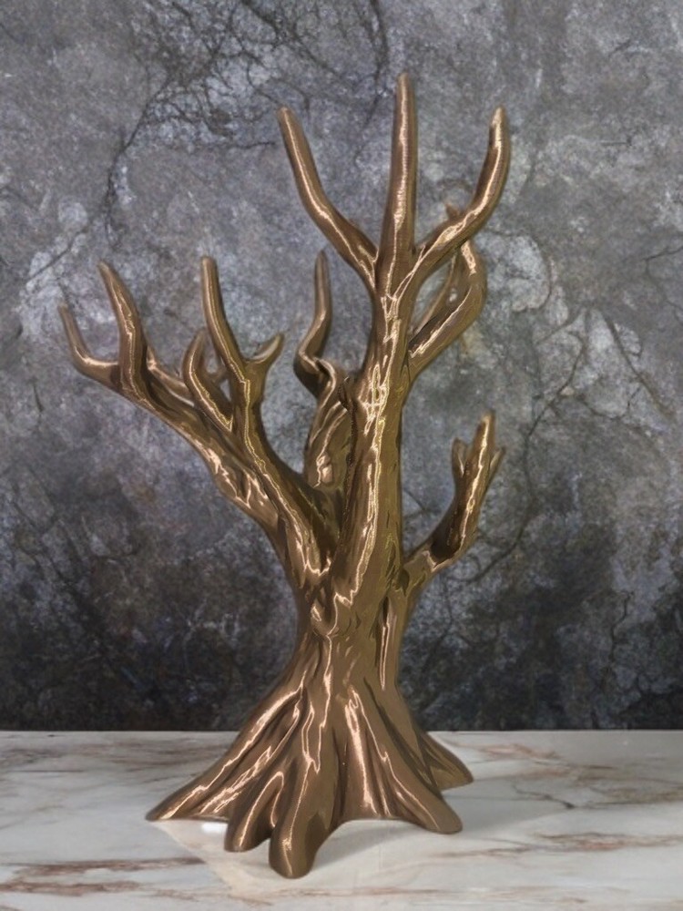Bronz Plastic elegant 3D printed Jewelry Tree Stand