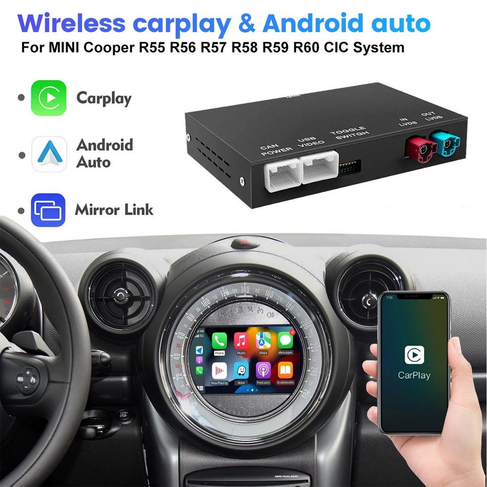 Wireless CarPlay Android Auto Module For Mini Cooper R55 R56 R57 R58 R59 R60 CIC