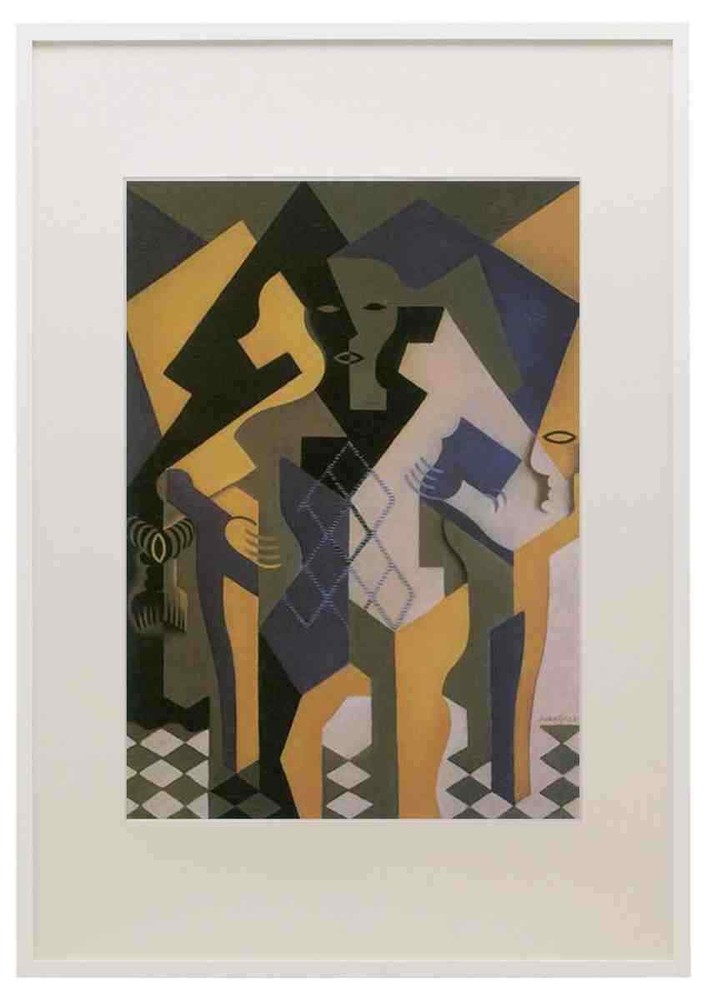 Harlequin Abstract Art Framed Print by Juan Gris A3 A4 Size-image