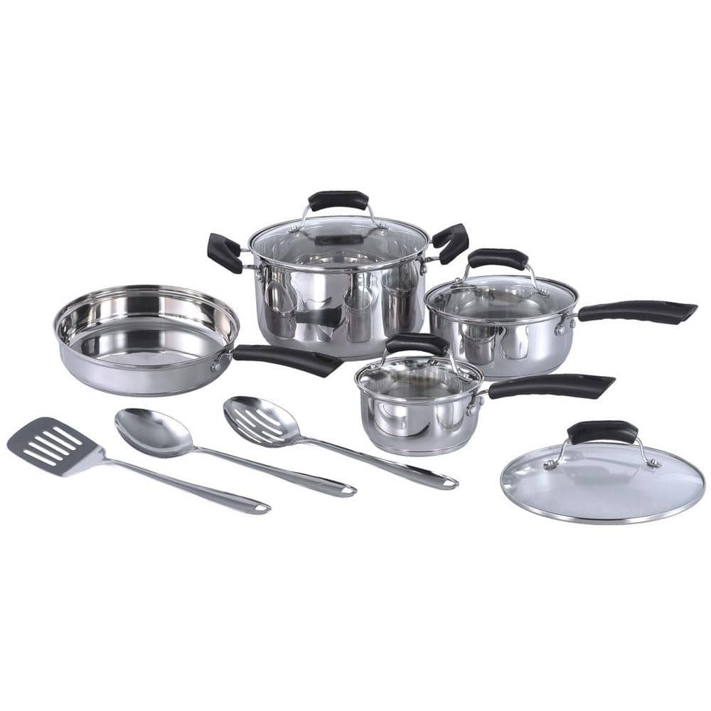 11-Piece Premium Stainless Steel Cookware Set for Professional Cooking