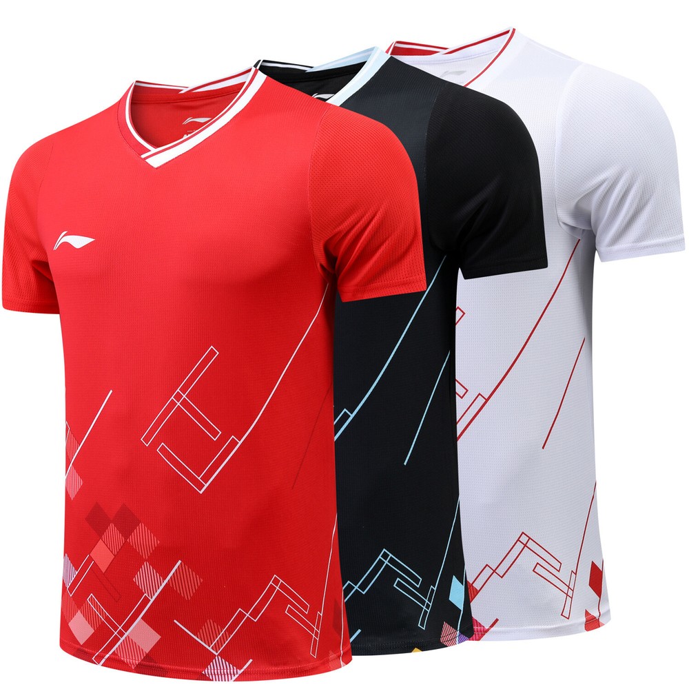Adult Kid Li-Ning Sports Short Sleeve Tops Tennis Clothes Badminton Wear T-SHIRT