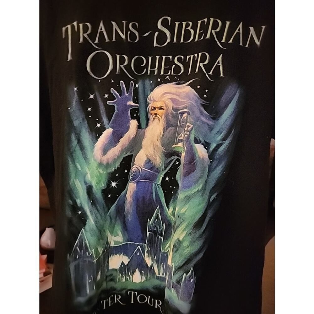 Trans Siberian Orchestra 2019 Winter Tour 2-Sided Black XL T-Shirt Excellent A99