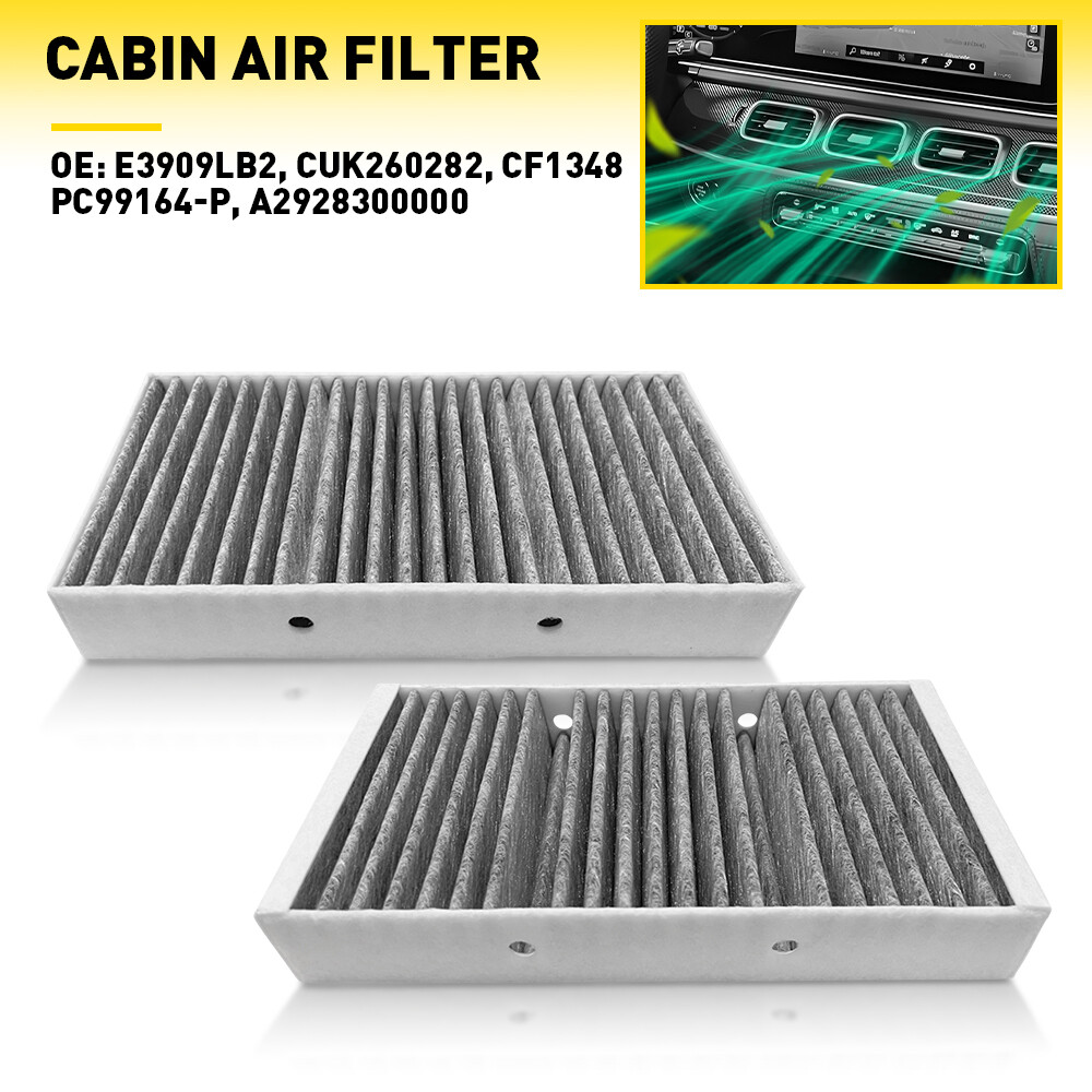 2x Activated Carbon Cabin Air Filter For Mercedes-Benz GLE43 AMG W166 2017-2018