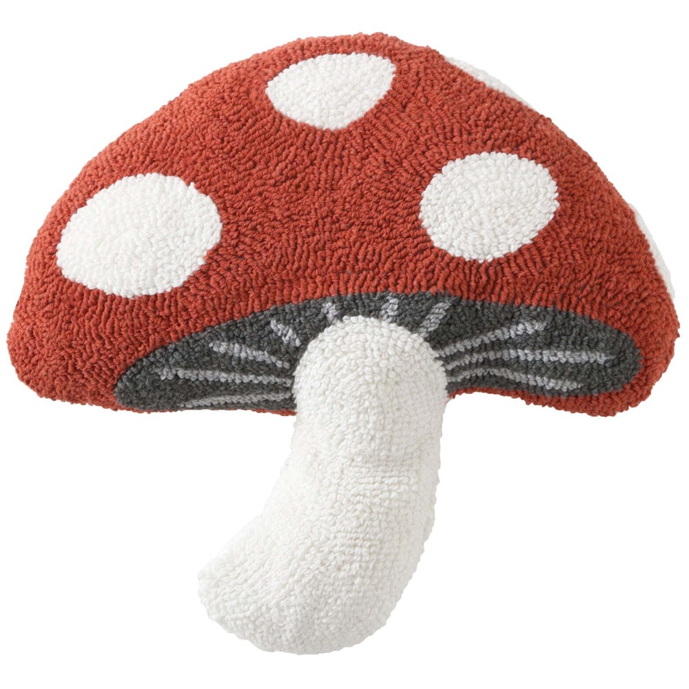 Mainstays 17x17 Canyon Red Mushroom Decorative Throw Pillow