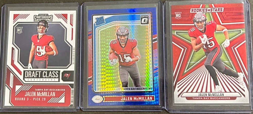 2024 Panini Football Jalen McMillan 3 Card Rookie Insert/Parallel Lot
