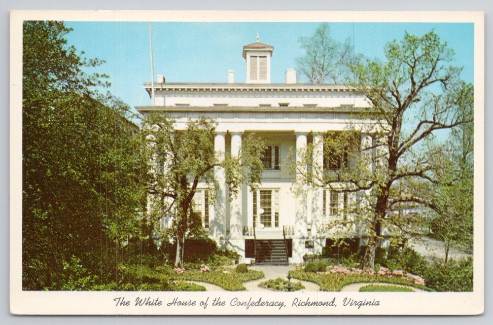 White House of the Confederacy Richmond Virginia Curteichcolor Postcard