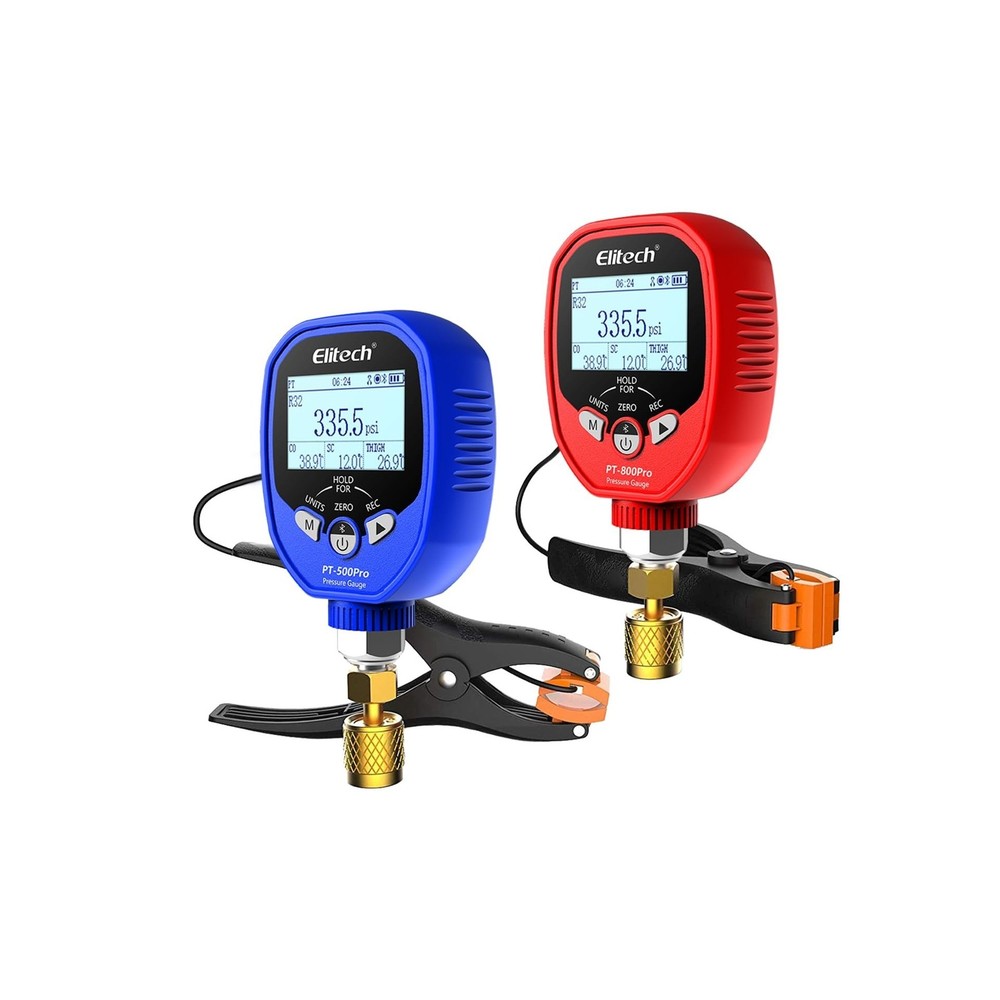 Elitech PT-500/800Pro Wireless Digital Manifold Gauge Set, 2-Valve HVAC Press...