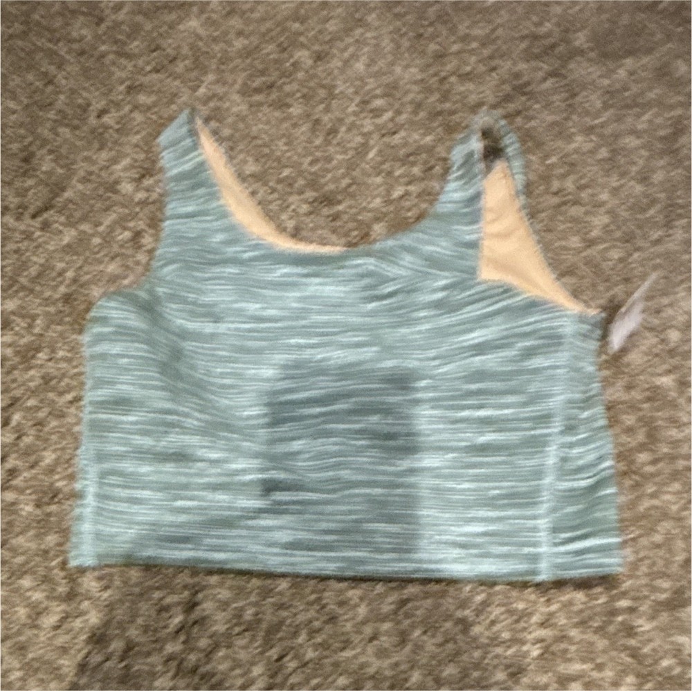 Old Navy Active Women’s Heathered Green Sports Bra M Medium Support Racerback