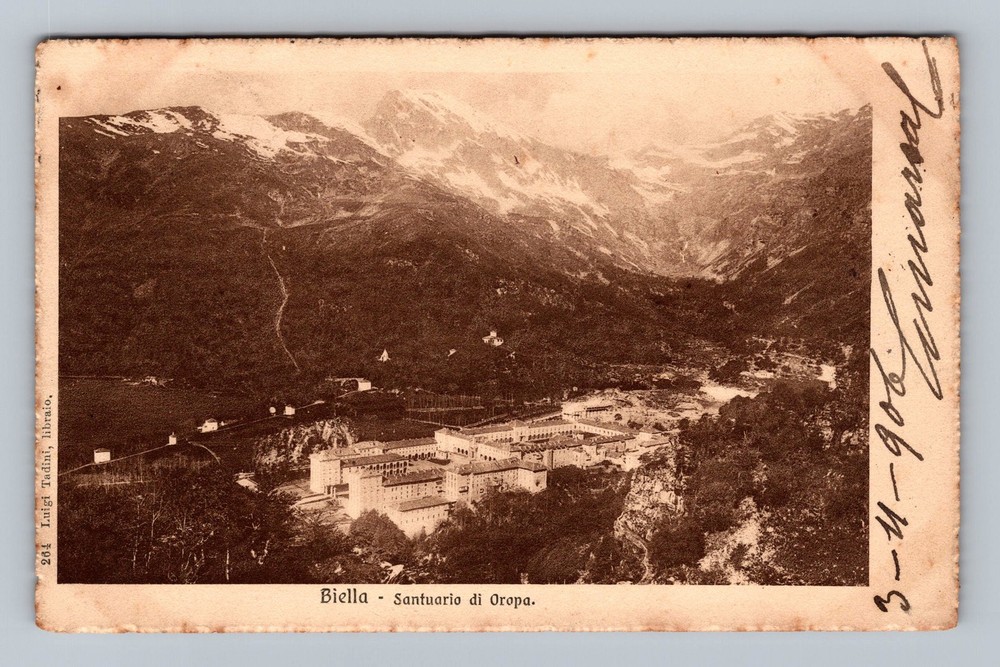 Italy- Biella Piedmont Sanctuary Of Oropa Standard Post Old PC Vintage Postcard