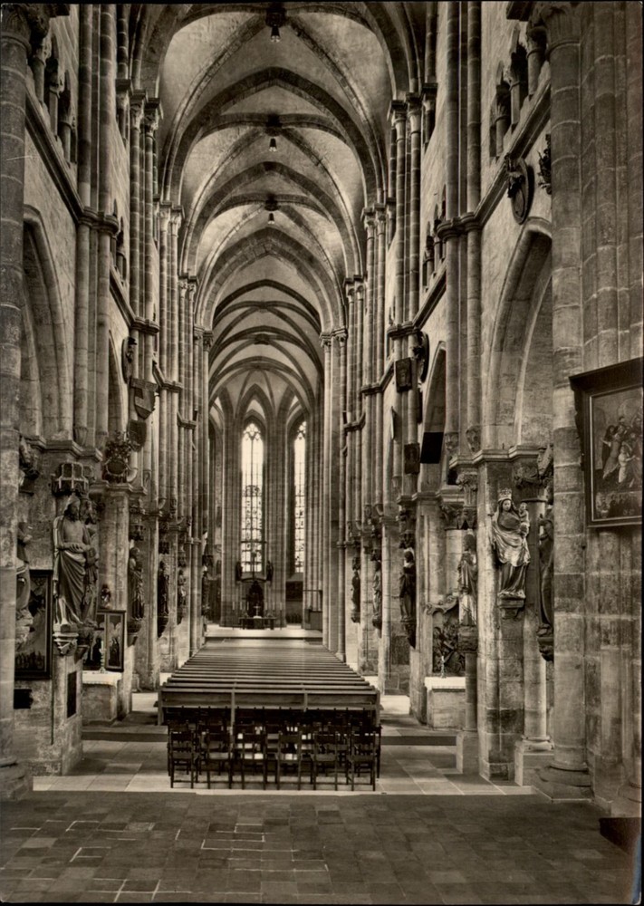 St Sebald Church Nuremberg Bavaria Germany vintage postcard b202