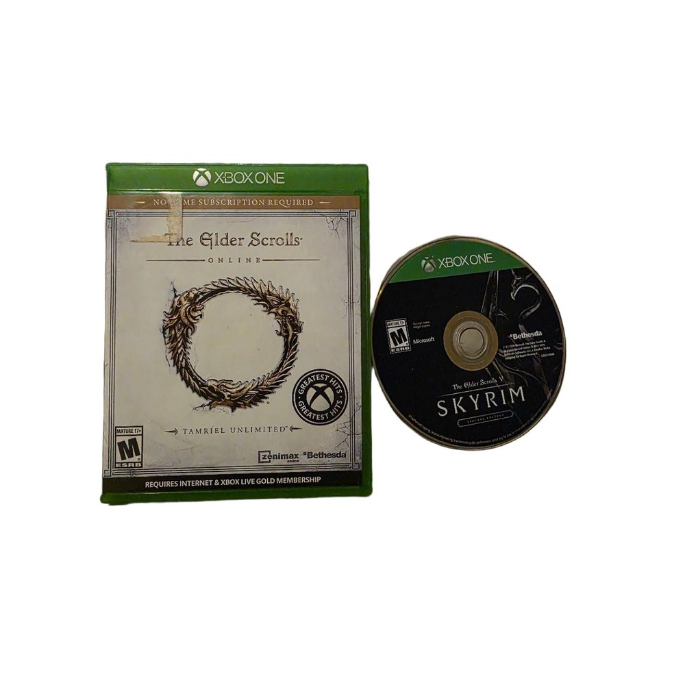 Elder Scrolls Online Tamriel Unlimited & Skyrim Xbox One Video Game Bundle