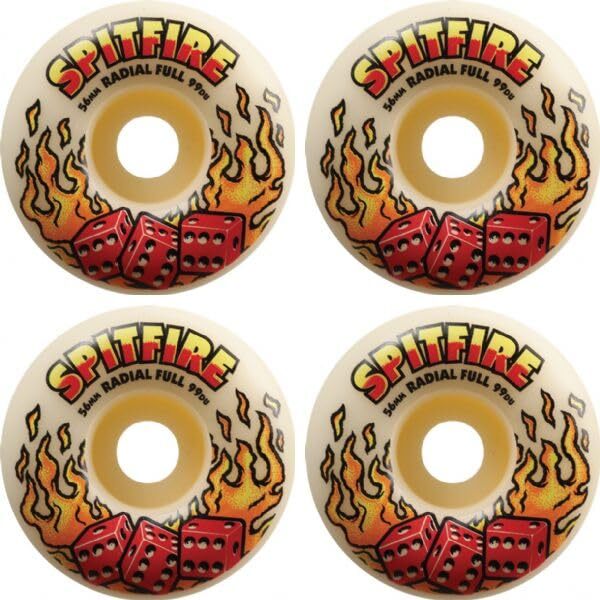 Spitfire Wheels Formula Four Radial Full Hot Hand Natural 56mm 99a (Set of 4)