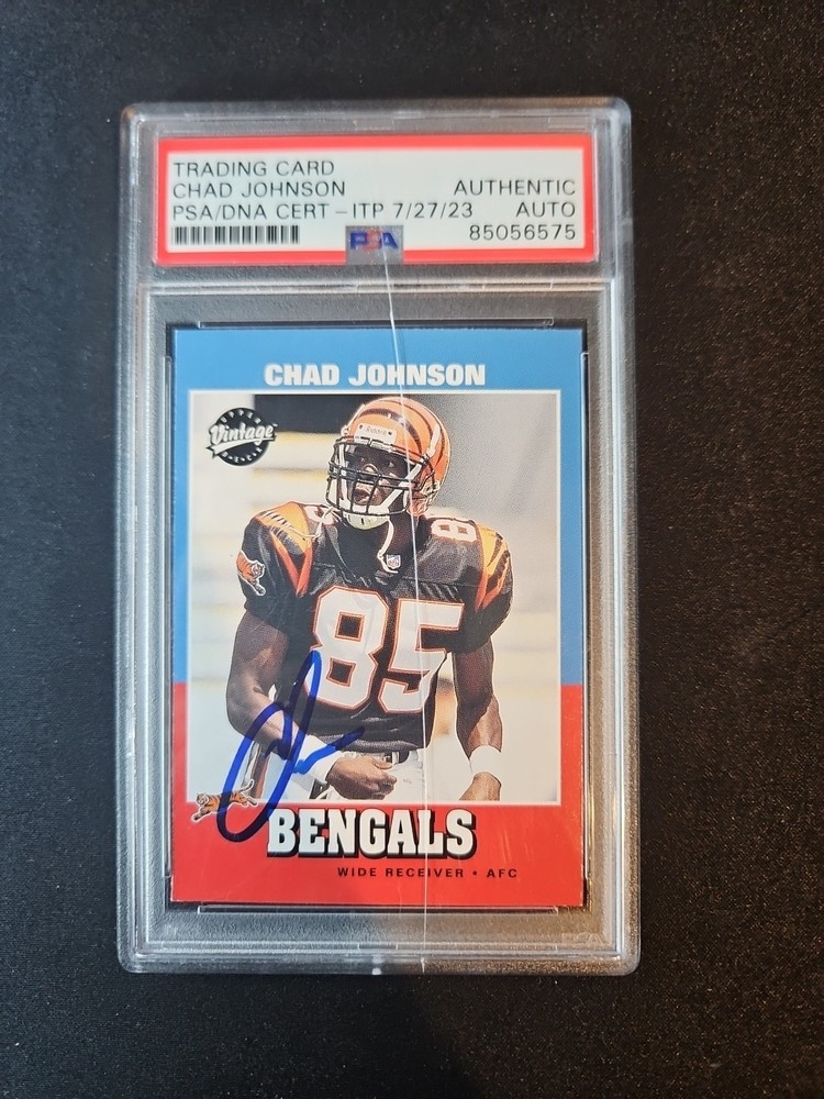 2001 Upper Deck Vintage - Chad Johnson #215 (RC) Auto PSA Authenticated