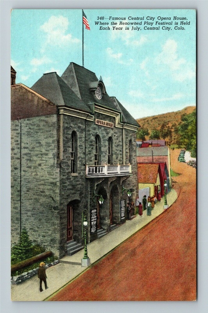 Central City CO-Colorado, Opera House Vintage Souvenir Postcard