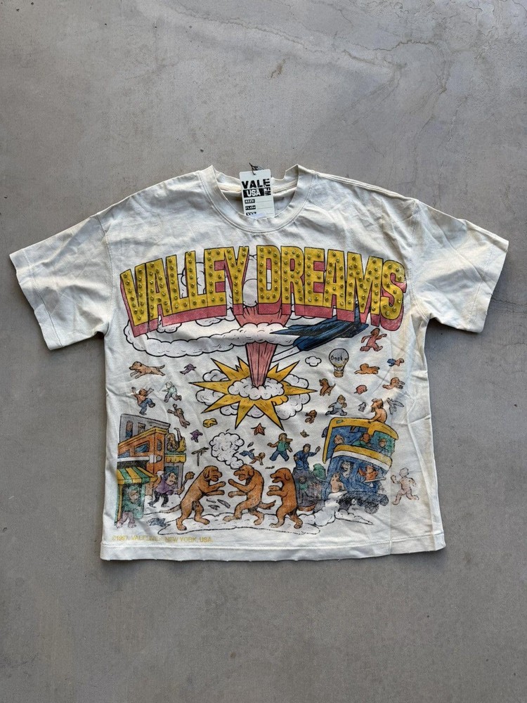 Vale Forever Chaos Bling Tee Tan Size Small
