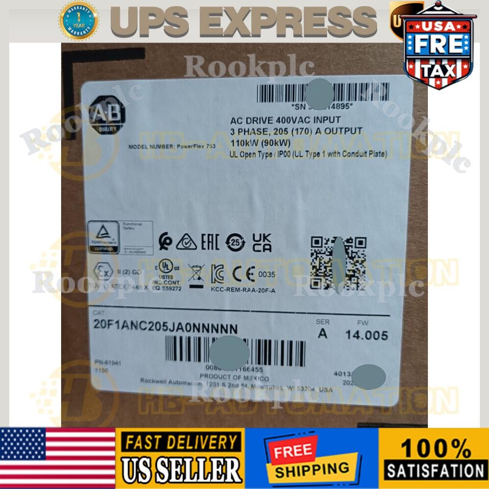 20F1ANC205JA0NNNNN Allen Bradley PowerFlex Air Cooled 753 AC Drive Spot Goods#CG