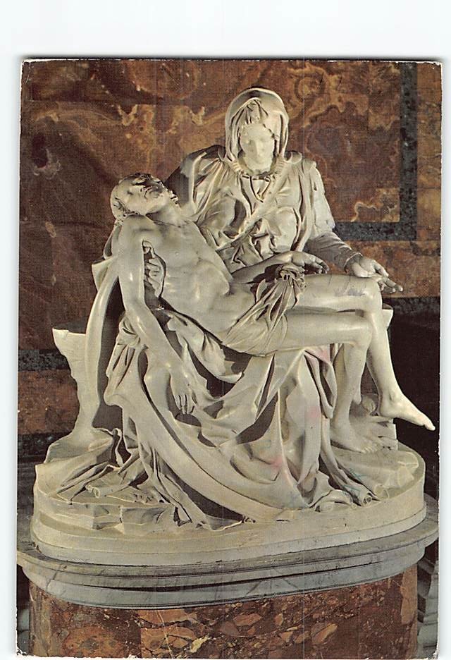 Postcard La Pieta by Michelangelo St. Peter's Basilica Vatican