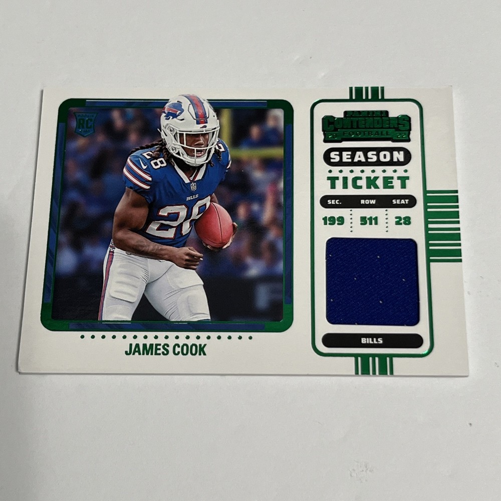 2022 Panini Contenders - Rookie Ticket Swatches James Cook #RSV-JCO Variation