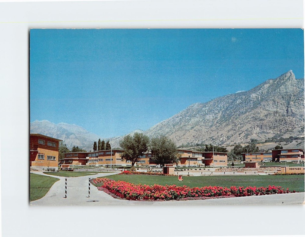 Postcard Heritage Halls Brigham Young University Provo Utah USA