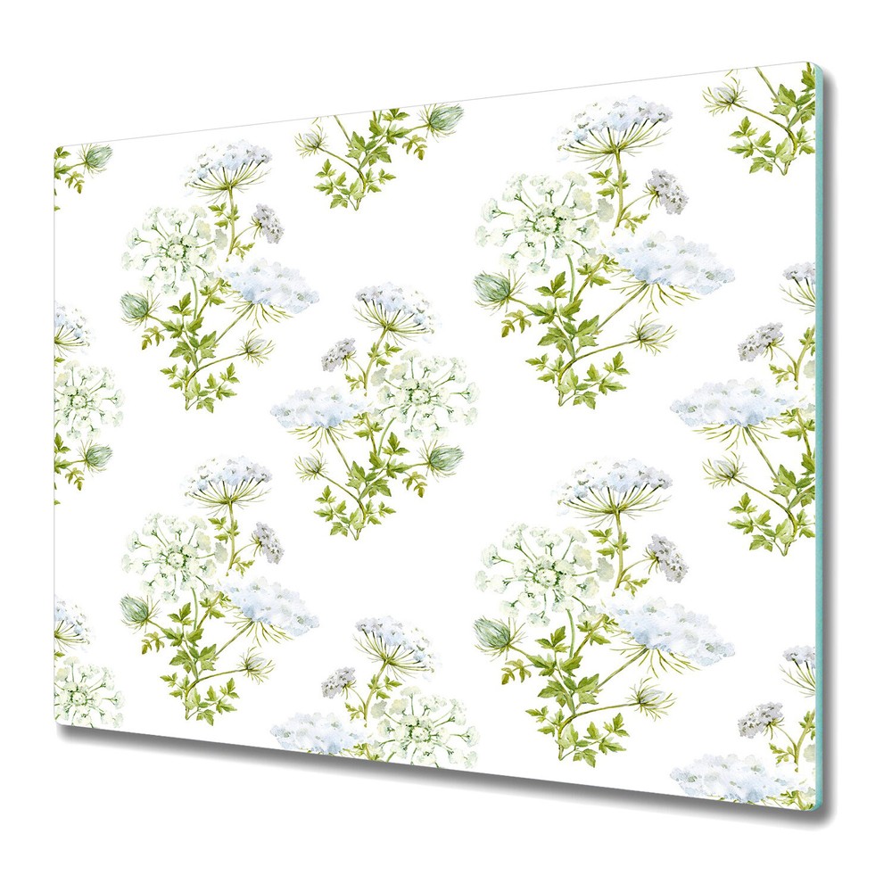 Glass Surface Protector Worktop saver Field Flowers Meadow Watercolour Floral