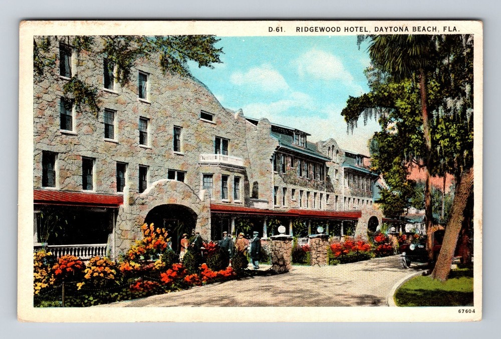 Daytona Beach FL-Florida Ridgewood Hotel Vintage Postcard